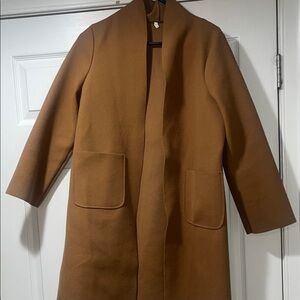 SHEIN Brown Open Front Blazer Coat